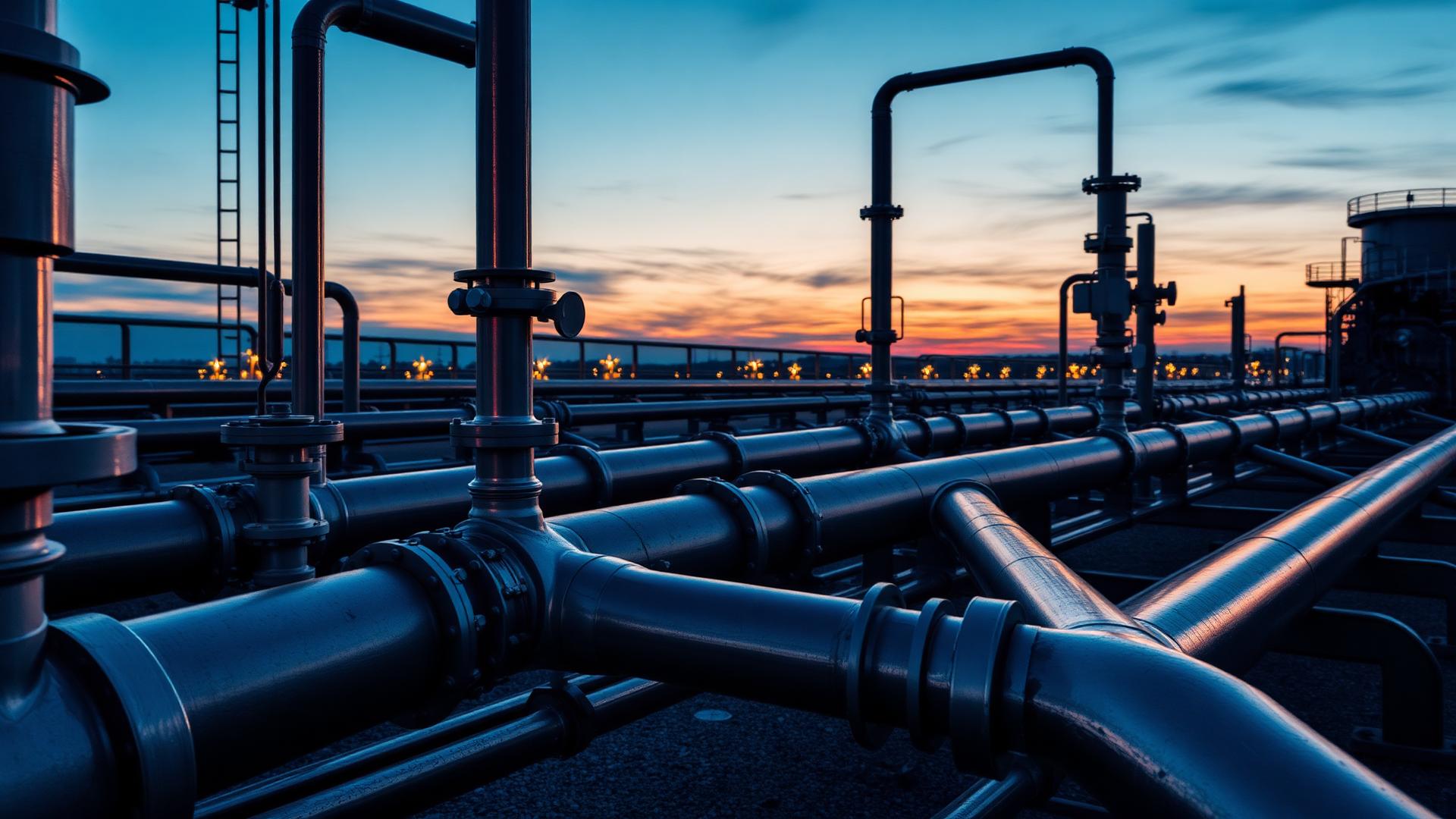 Industrial natural gas pipeline infrastructure